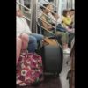 【海外の反応】NYの地下鉄で目撃された「バッグに入れられたゴールデンレトリバー」